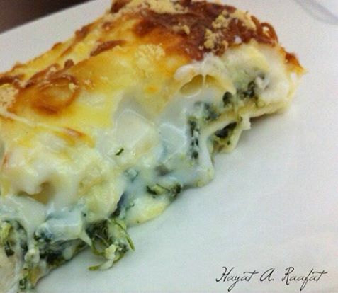 طريقة عمل لازانيا السبانخ بالريكوتا