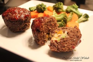 أكواب اللحمة بالجبن, لحمة مفرومة