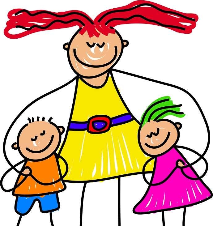 الأم السعادة التربية الأطفال