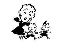 شقاوة الأطفال مع الأم في البيت